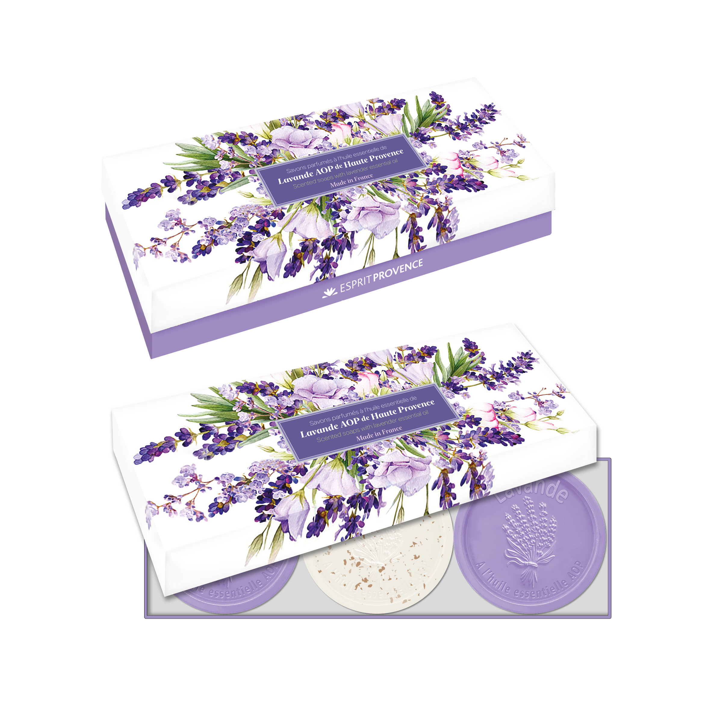 Coffret 3 savons Lavande AOP